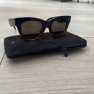 Authentic Celine “Catherine” Black and Brown Sunglasses